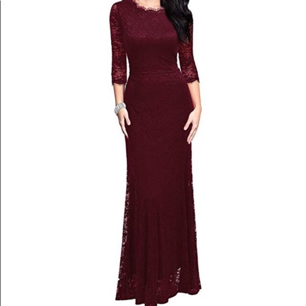 REPHYLLIS Women's Retro Floral Lace Vintage Dress